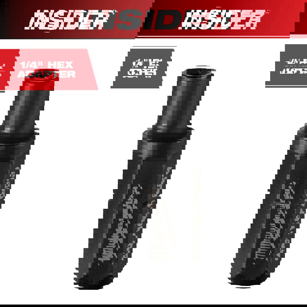 Socket Adapters & Universal Joints; Adapter Type: Adapter ; Male Size: 1/4 ; Male Drive Style: Hex ; Overall Length (Inch): 5/8 ; Finish: Oxide ; Material: Steel